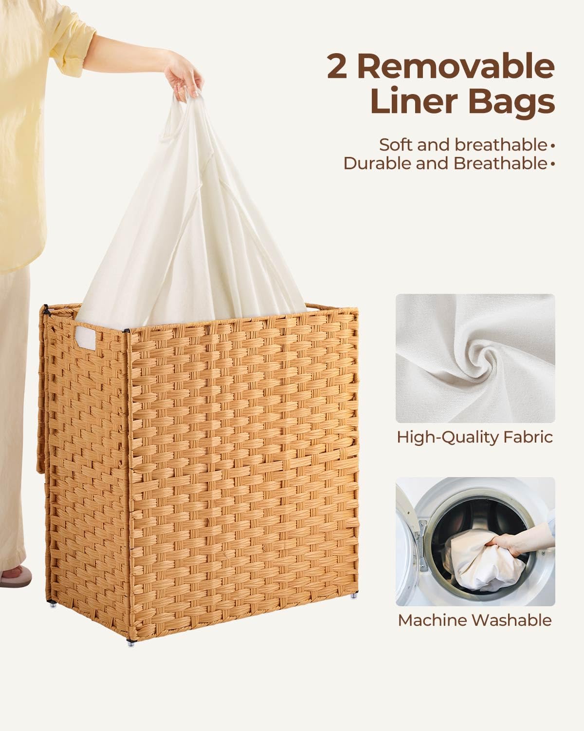 Greenstell handwoven rattan texture adds natural aesthetic and durable everyday use.