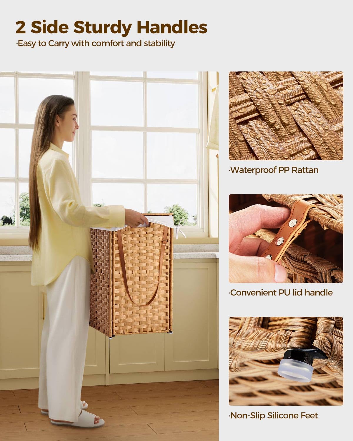 GREENSTELL PU decorative handle provides a comfortable grip.