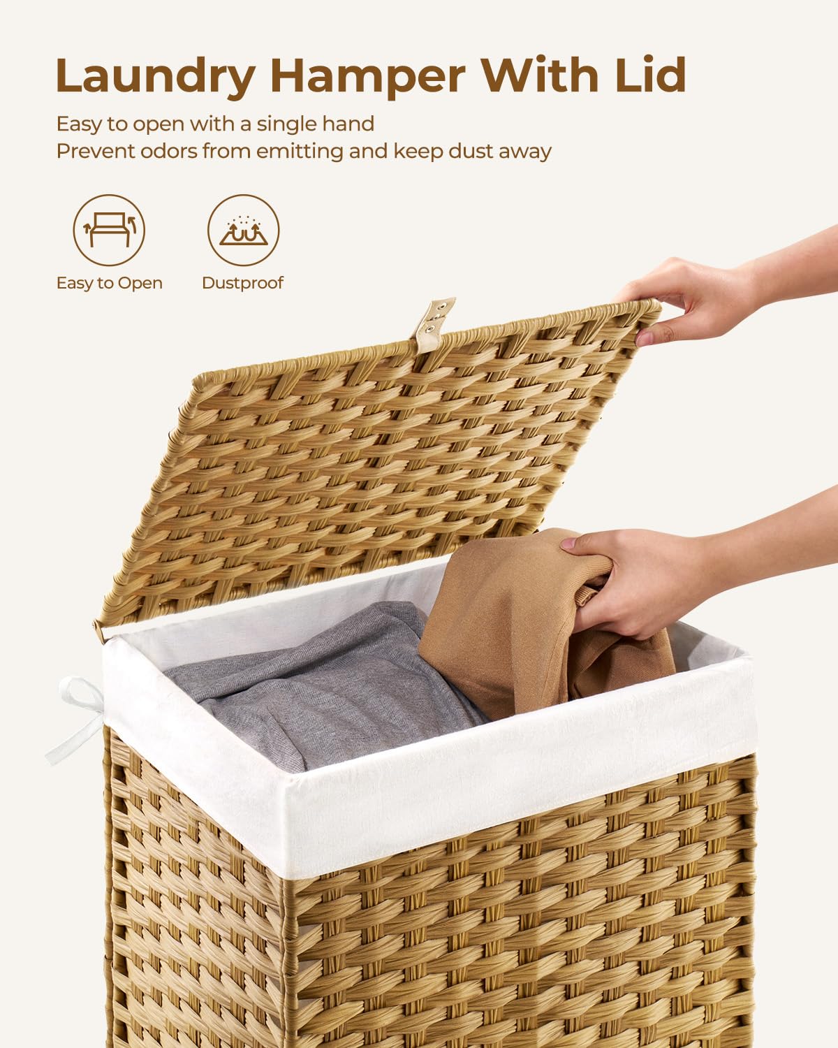 Greenstell Hamper has waterproof feet to protect floors