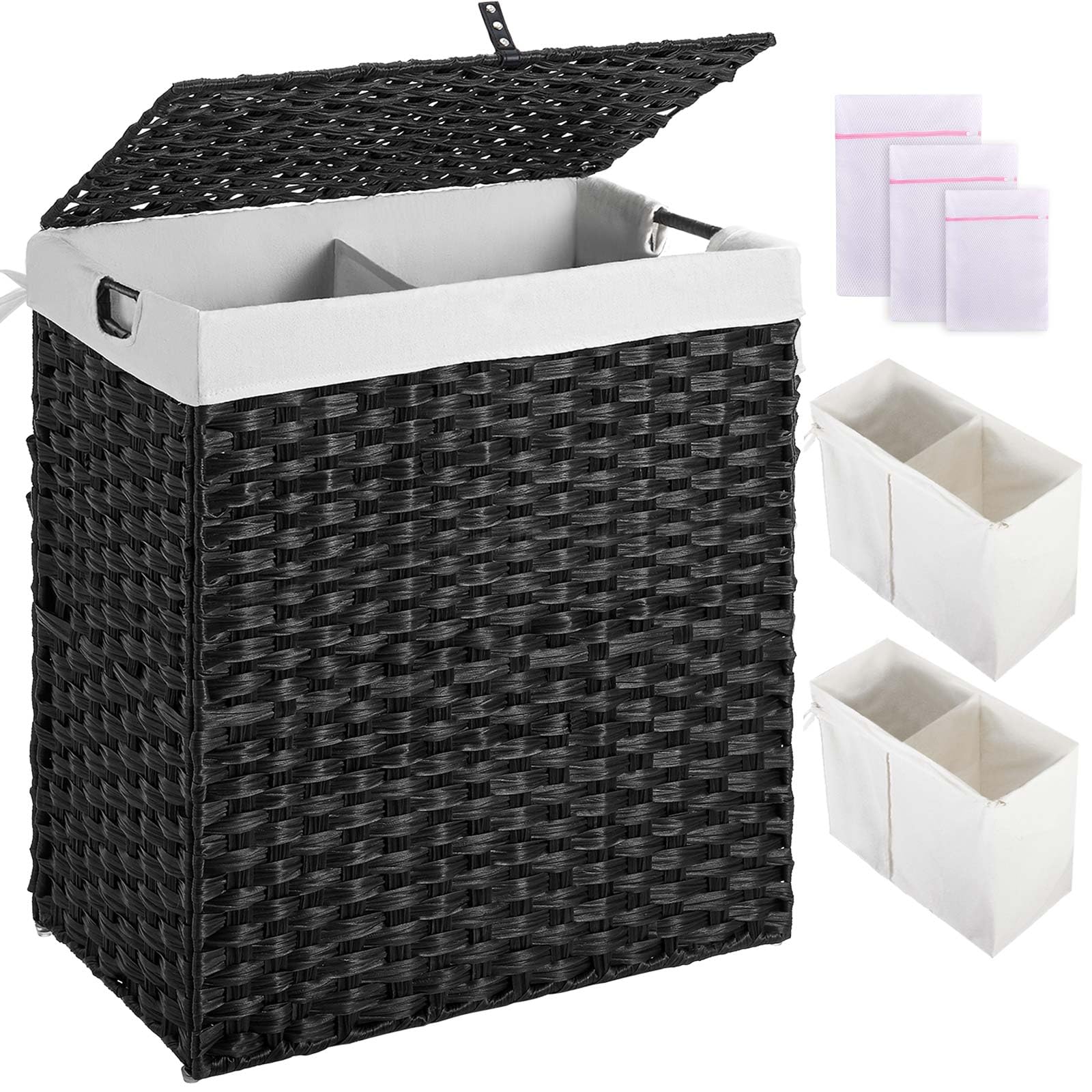 Greenstell Laundry Hamper with Lid keeps clothes out of sight and organized.