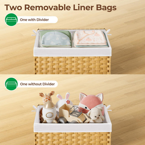 Greenstell storage basket folded flat for compact storage and space saving.