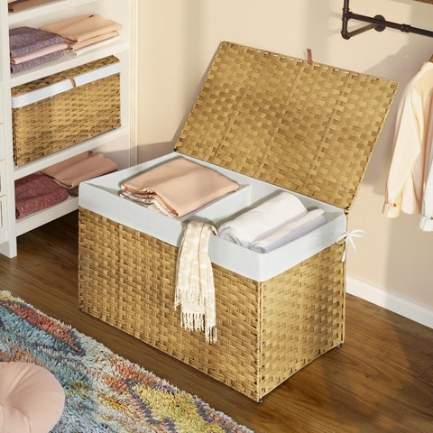 GREENSTELL basket side with handles shows easy transport around the home.