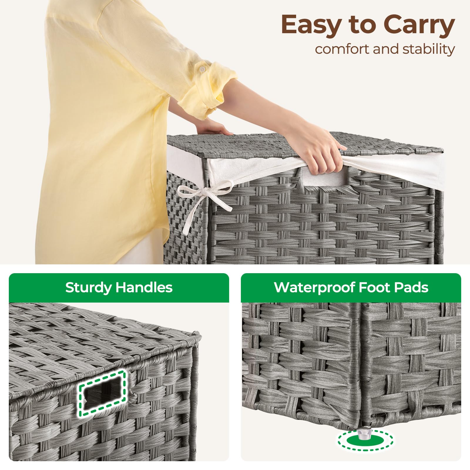 Greenstell storage basket weave texture highlights durability and style