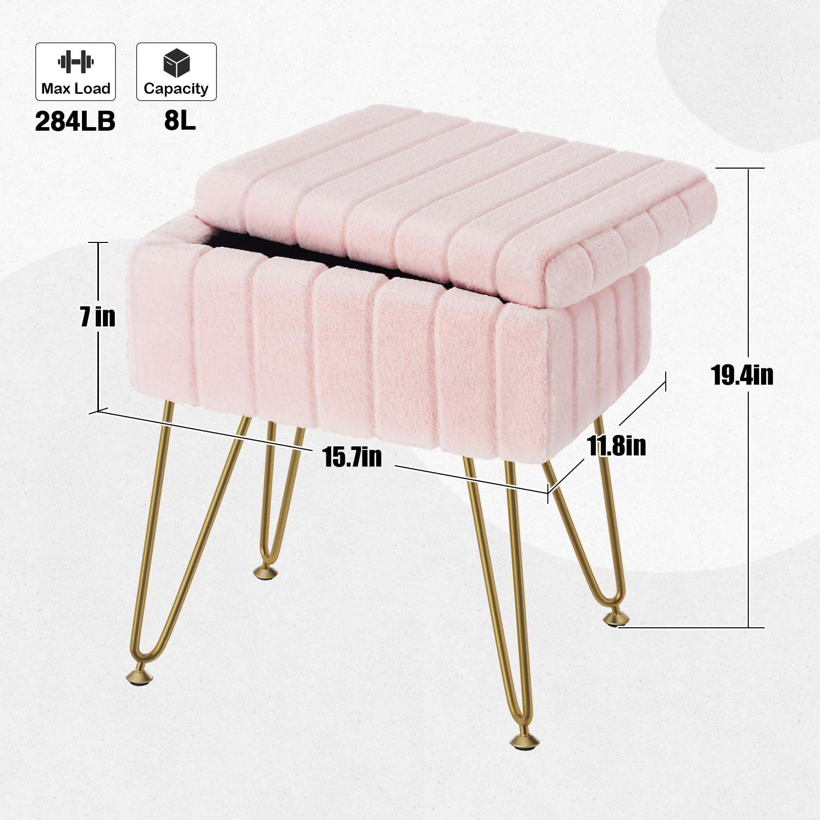 GREENSTELL sturdy 284 lb capacity stool for daily use