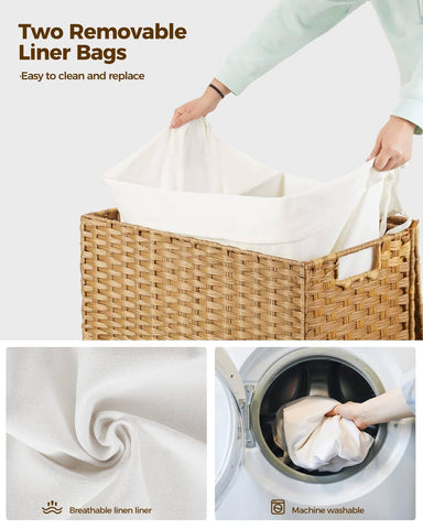 GREENSTELL natural synthetic rattan weave adds timeless style.