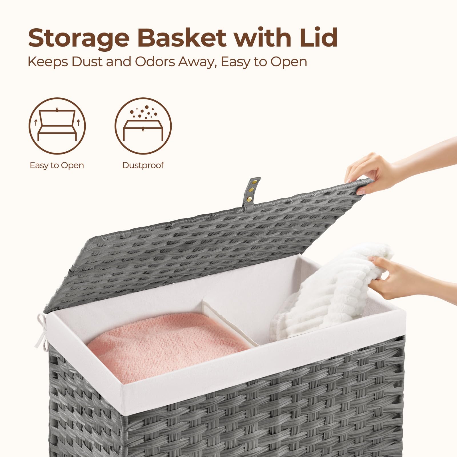 GREENSTELL two removable liner bags enable flexible, easy cleaning.
