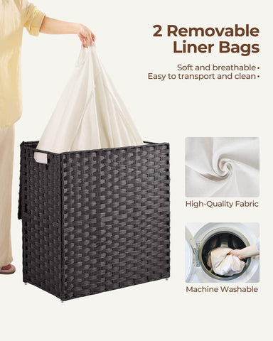 Greenstell Two removable liners simplify sorting and transporting laundry.