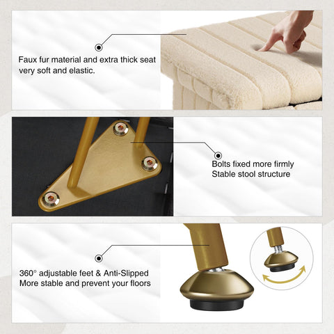 Greenstell vanity stool in camel color complements modern decor