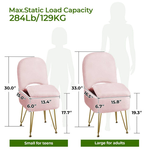 Greenstell compact vanity stool fits small rooms at 13.4 x 15 x 30 inches.
