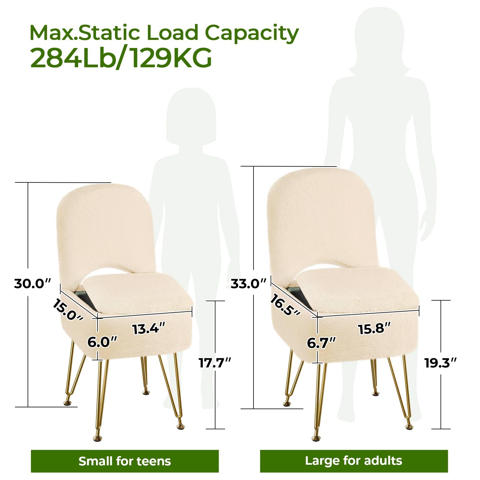 GREENSTELL compact vanity stool fits small spaces and is easy to assemble