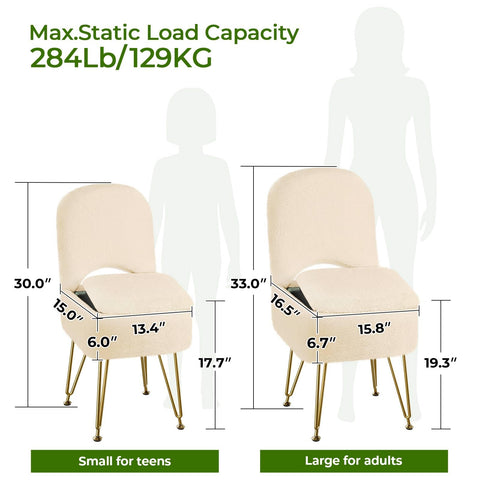 GREENSTELL compact vanity stool fits small spaces and is easy to assemble