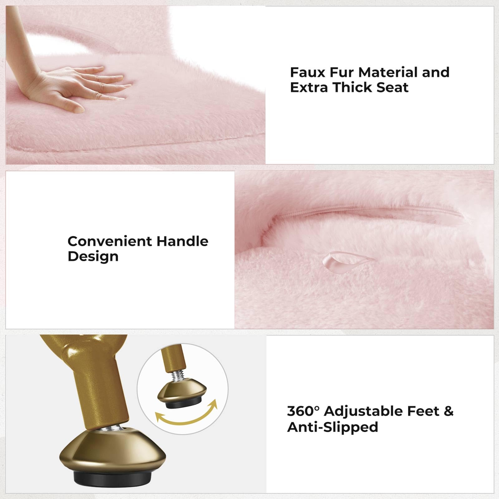 Greenstell easy-assembly vanity stool arrives ready to use in minutes.
