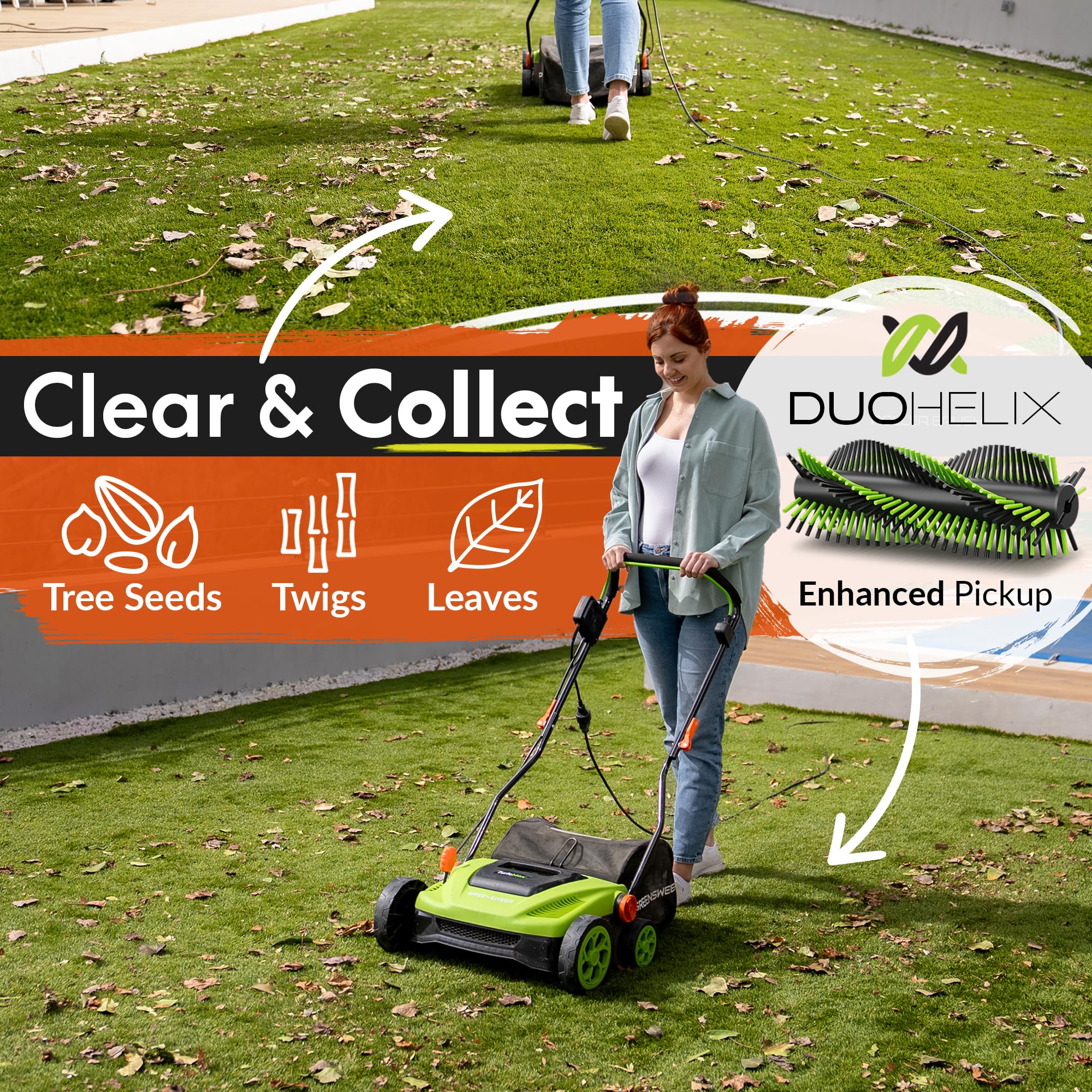 GreenSweep TurfoMax showcases 15-inch working width for faster cleaning.