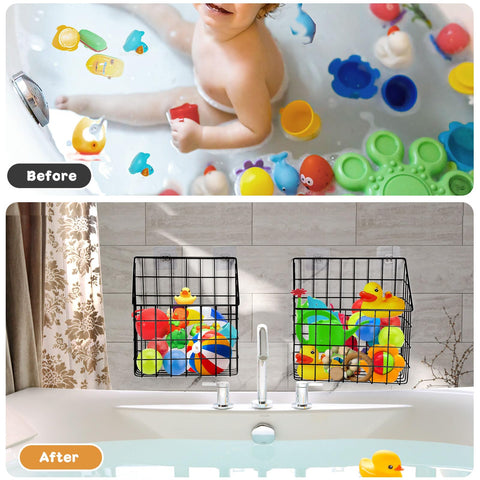 Greentainer anti-fall guardrail keeps items secure during bath play.