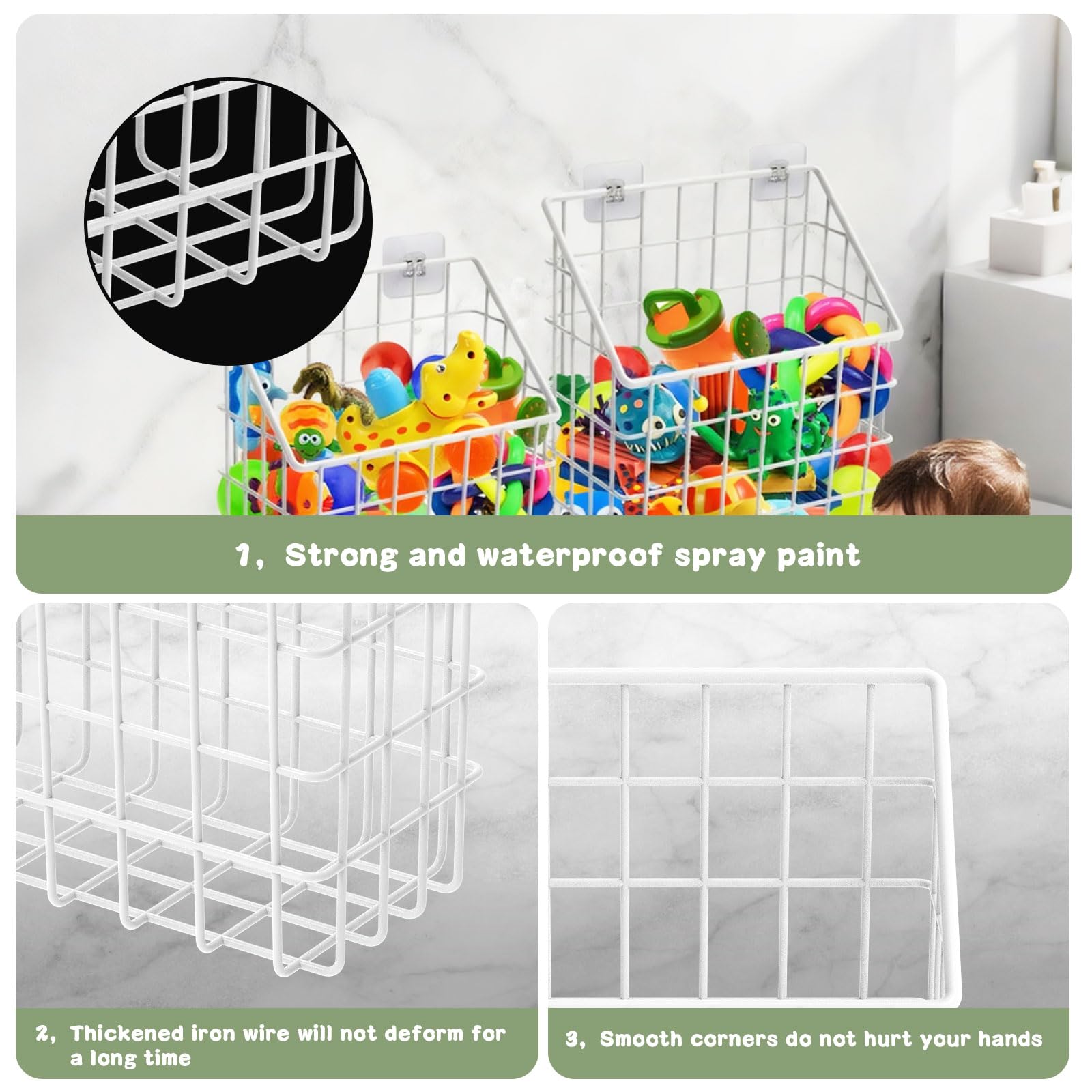 Greentainer open wire mesh promotes rapid drainage and faster drying.