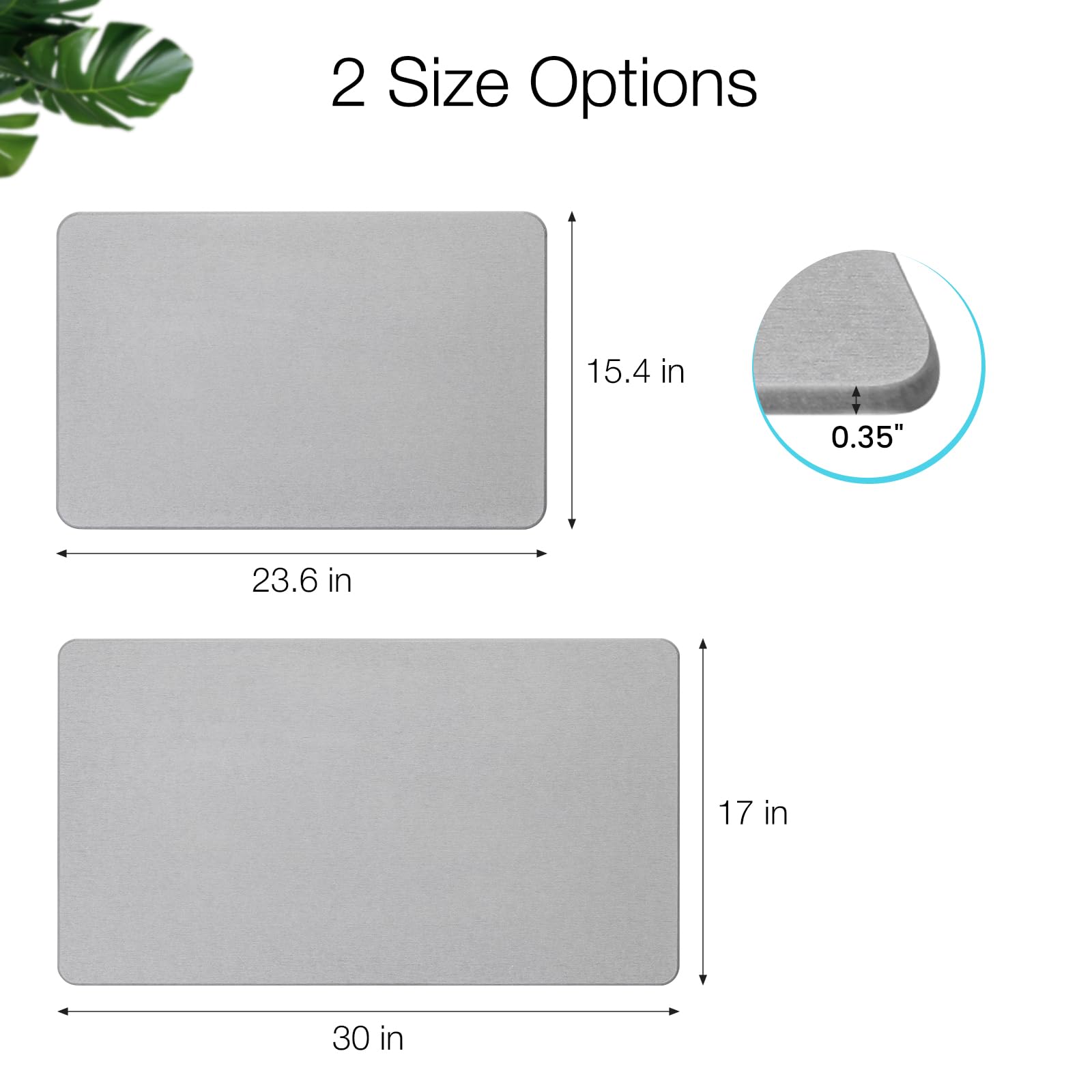 Greenturf diatomite bath mat texture close-up highlights slip-resistant surface