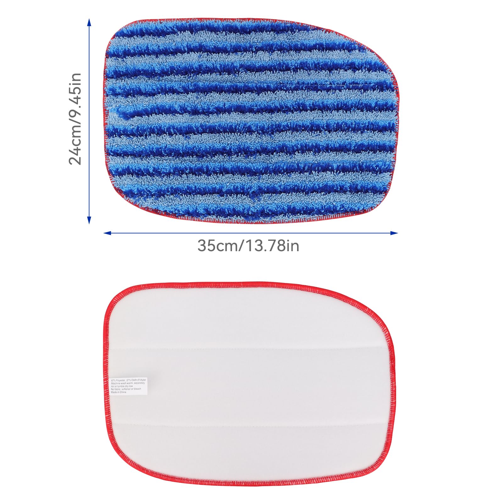 GreeSuit six-pack replacement pads for McCulloch steam cleaners.