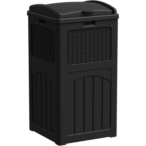 Greesum 33-gallon outdoor trash can with lid for controlled waste outdoors