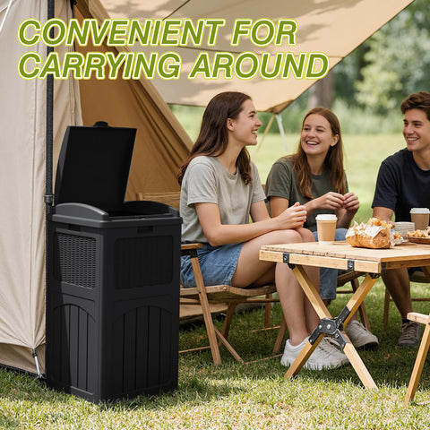Greesum resin bin is waterproof and UV-resistant for all-weather durability.