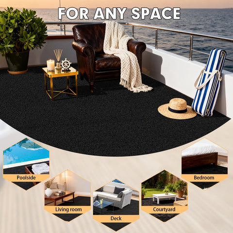Patio and deck use with Grefinity Marine Carpet facing moisture and wear