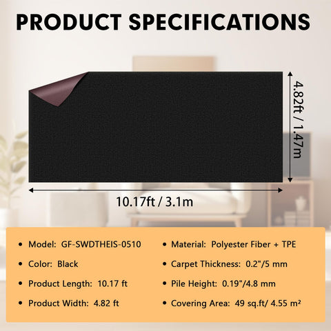 Grefinity Marine Carpet with TPE backing providing non-slip grip on smooth surface