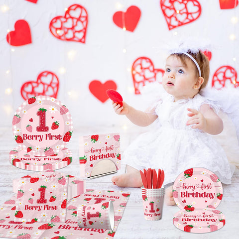 GREHUMOR Berry First Birthday decor display, ready-to-use setup for a charming event