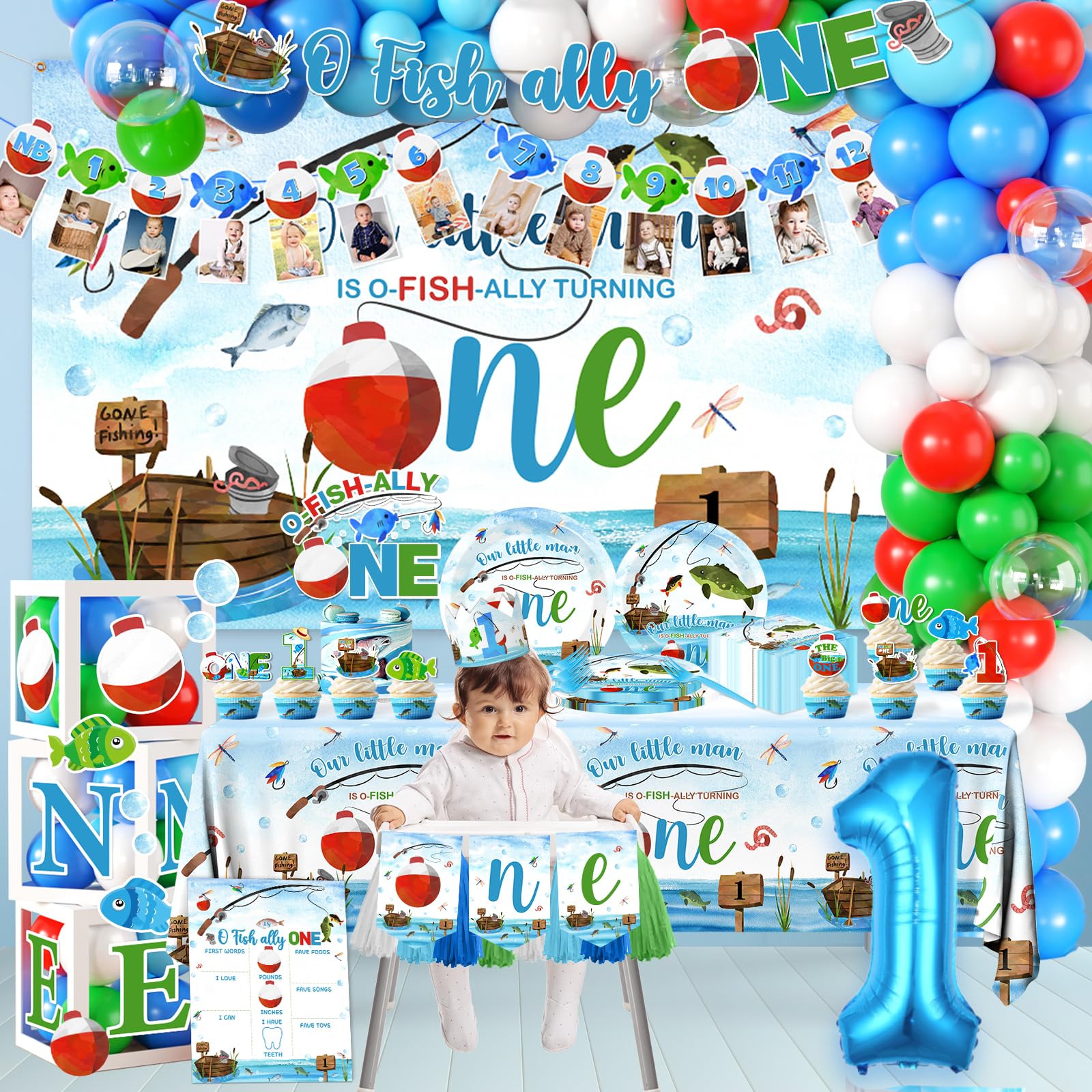 GREHUMOR Gone fishing tablecloth protects surfaces with durable vinyl and playful sea motifs.