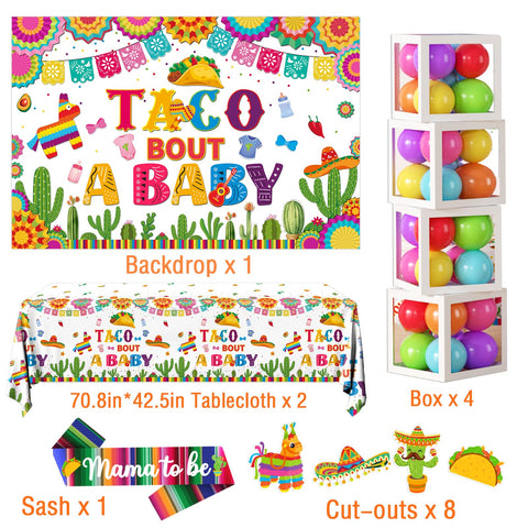 GREHUMOR Mexican theme balloon boxes for vibrant party accents