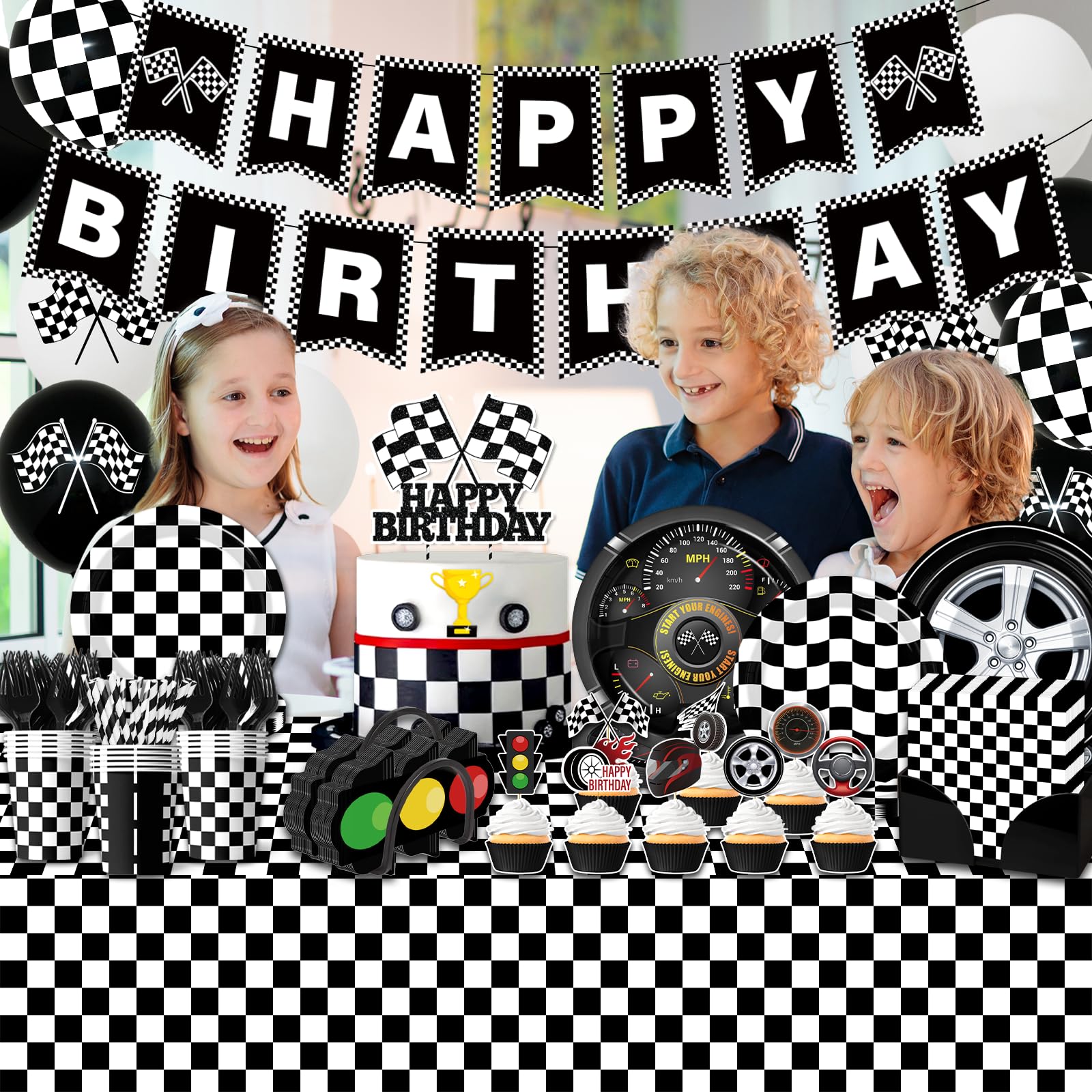 GREHUMOR 7-inch race car plates ideal for kid-friendly meals.