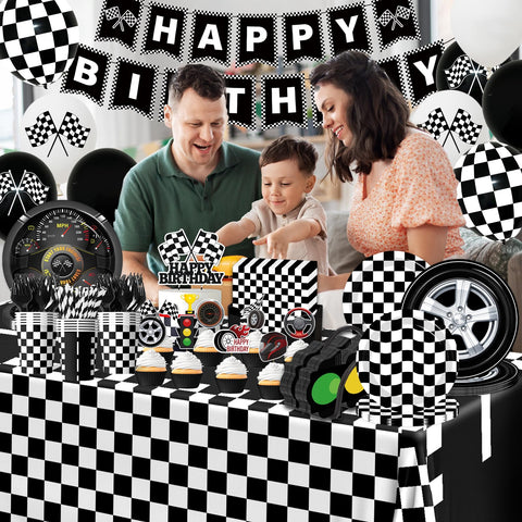 GREHUMOR 9-inch race car plates for larger servings.