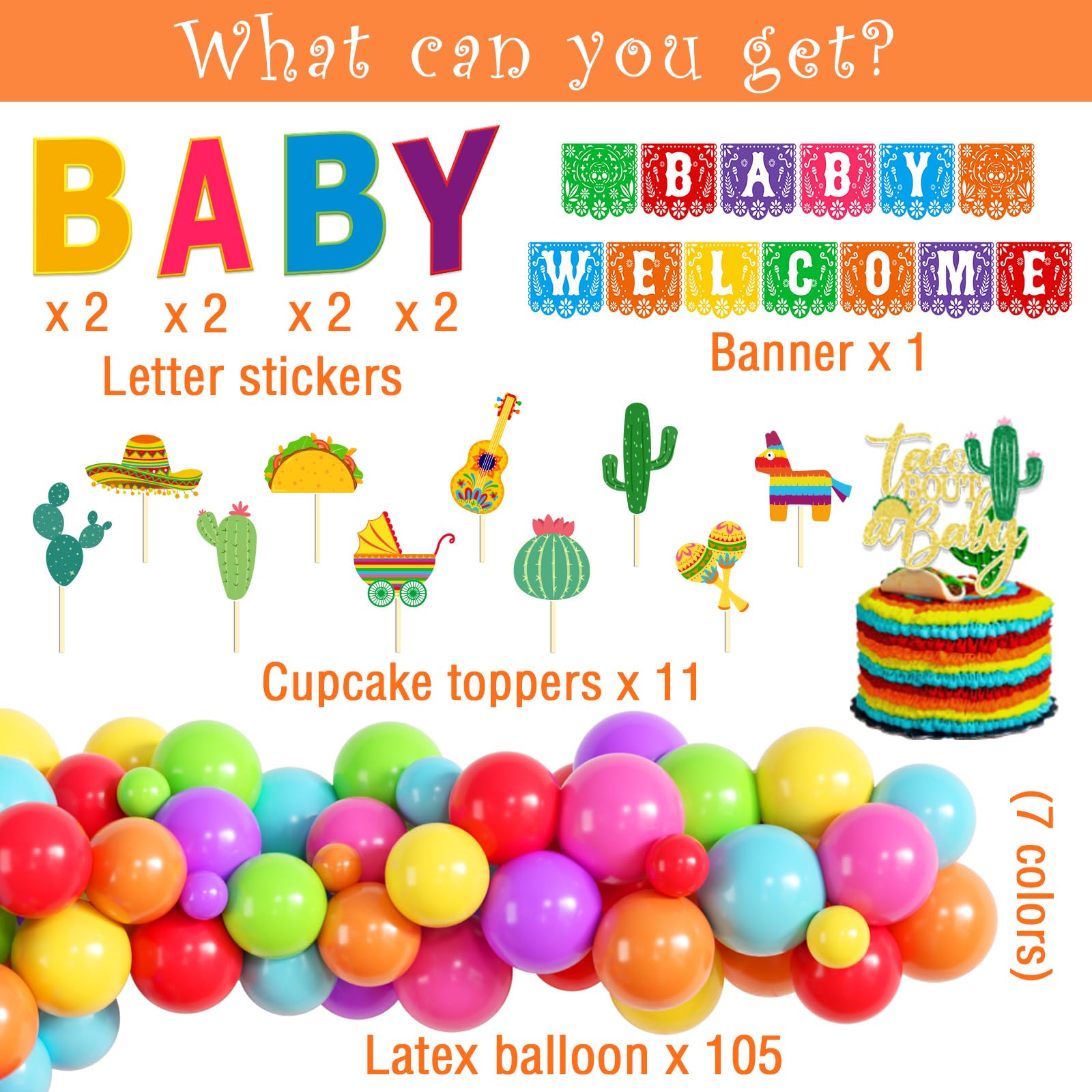 GREHUMOR taco bout a baby backdrop creates photo ready scenes