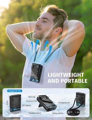 Grelife tabletop setup offers convenient desk cooling.