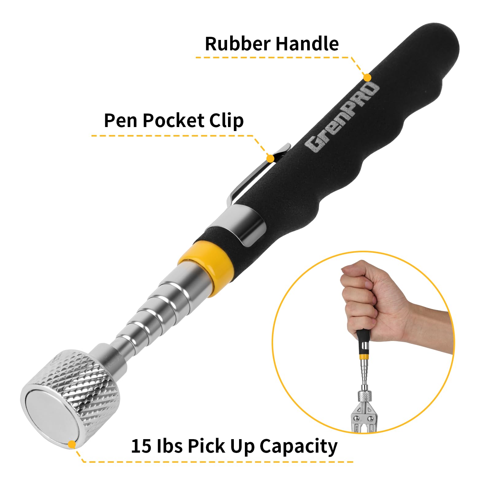 GRENPRO portable design makes storage and transport easy after cleanup.