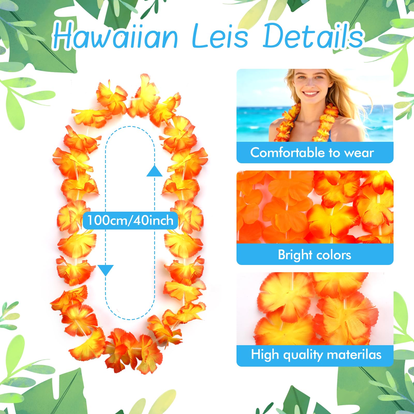 Grestar Hawaiian leis bundled ten per style for easy large-event setup