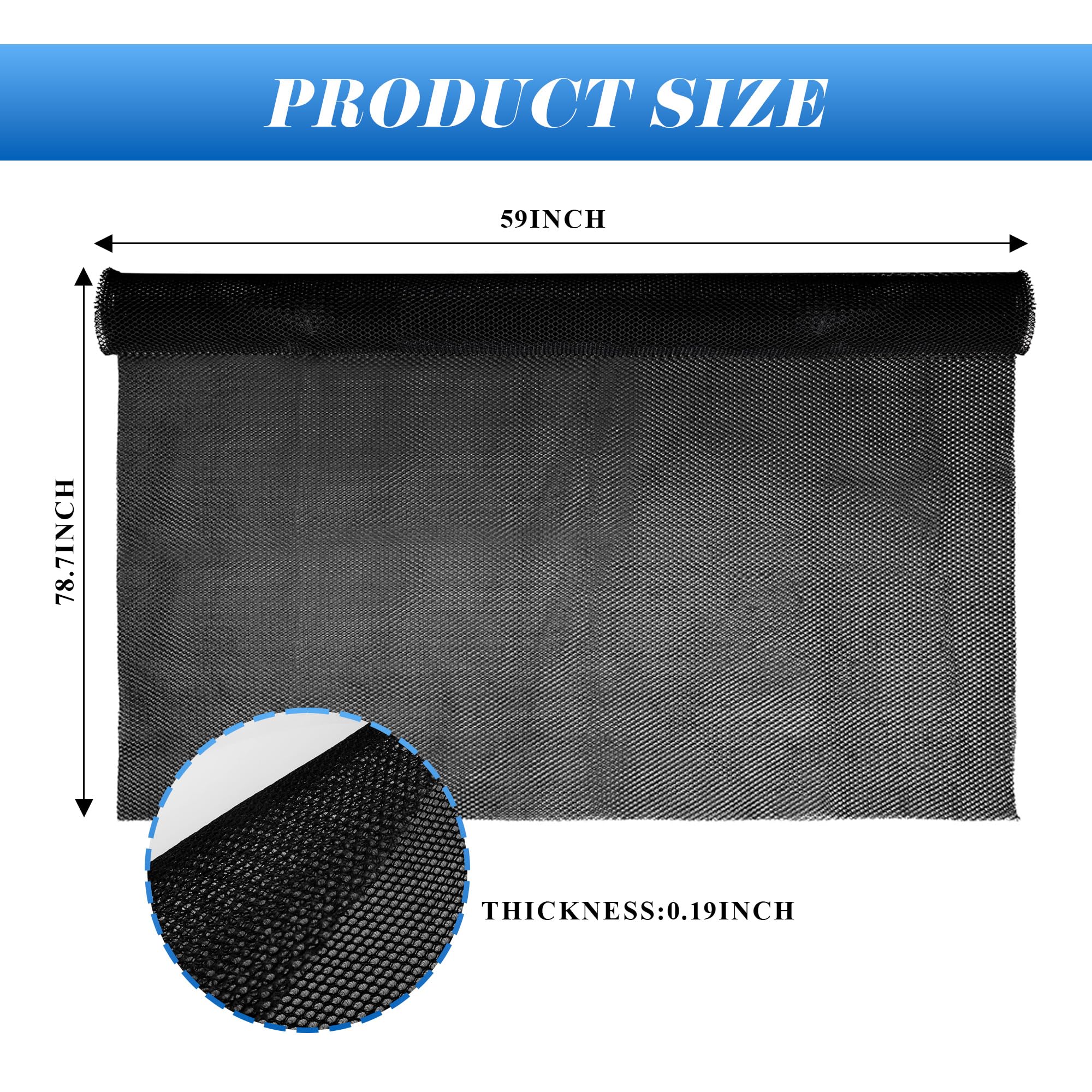 GRETJOB 3D air meshfiber core underlay showing ventilated layers for moisture control.