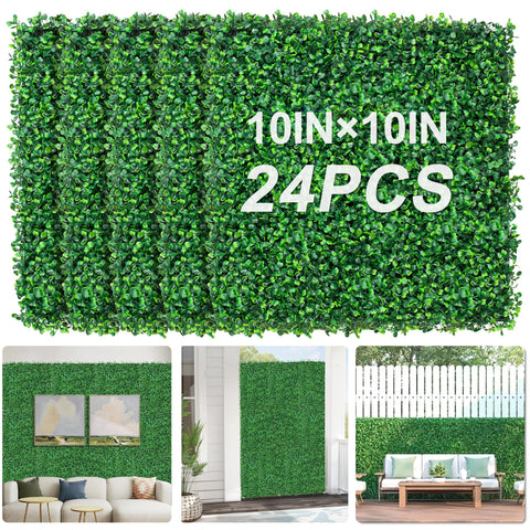 Grewyear grass wall panel 10x10 provides a dense, natural-looking backdrop for indoor or outdoor decor