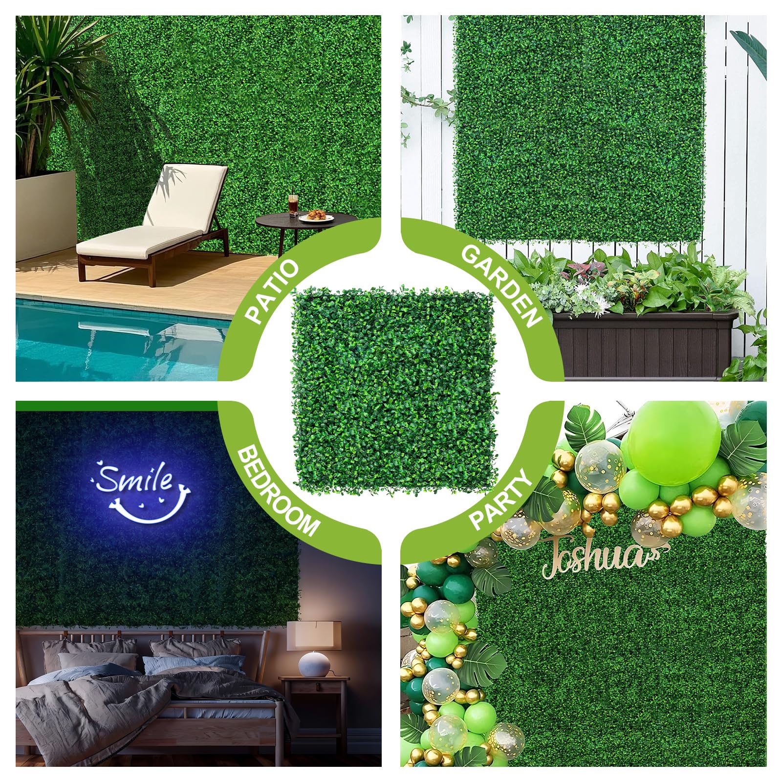 Grewyear indoor grass wall adds a vibrant focal point in living rooms.