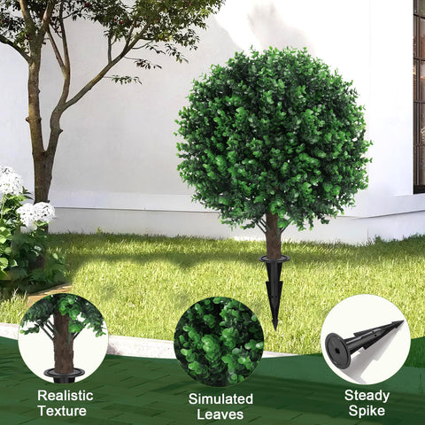 Grewyear artificial boxwood ball for outdoor decor that stays vibrant without watering.