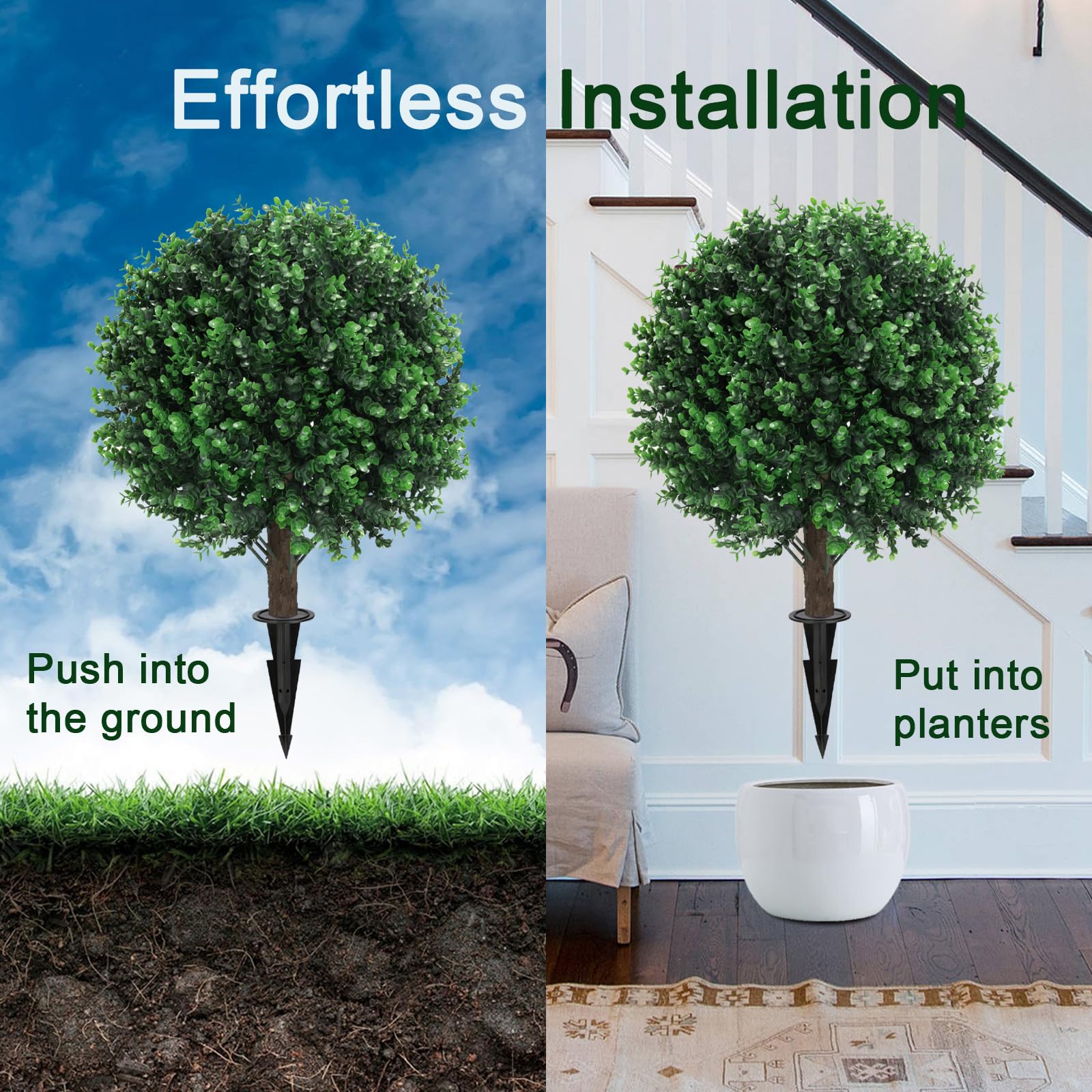 Grewyear durable boxwood topiary for front porches with year-round styling.