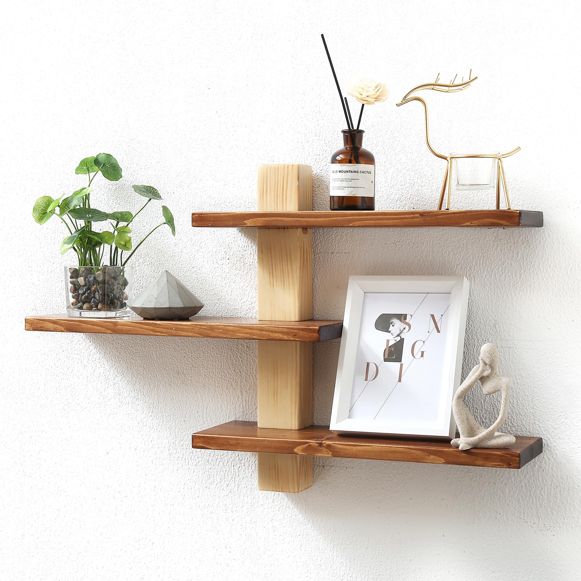 GRID FORTE 3 Tier Shelf mounted on wall with clean minimalist lines