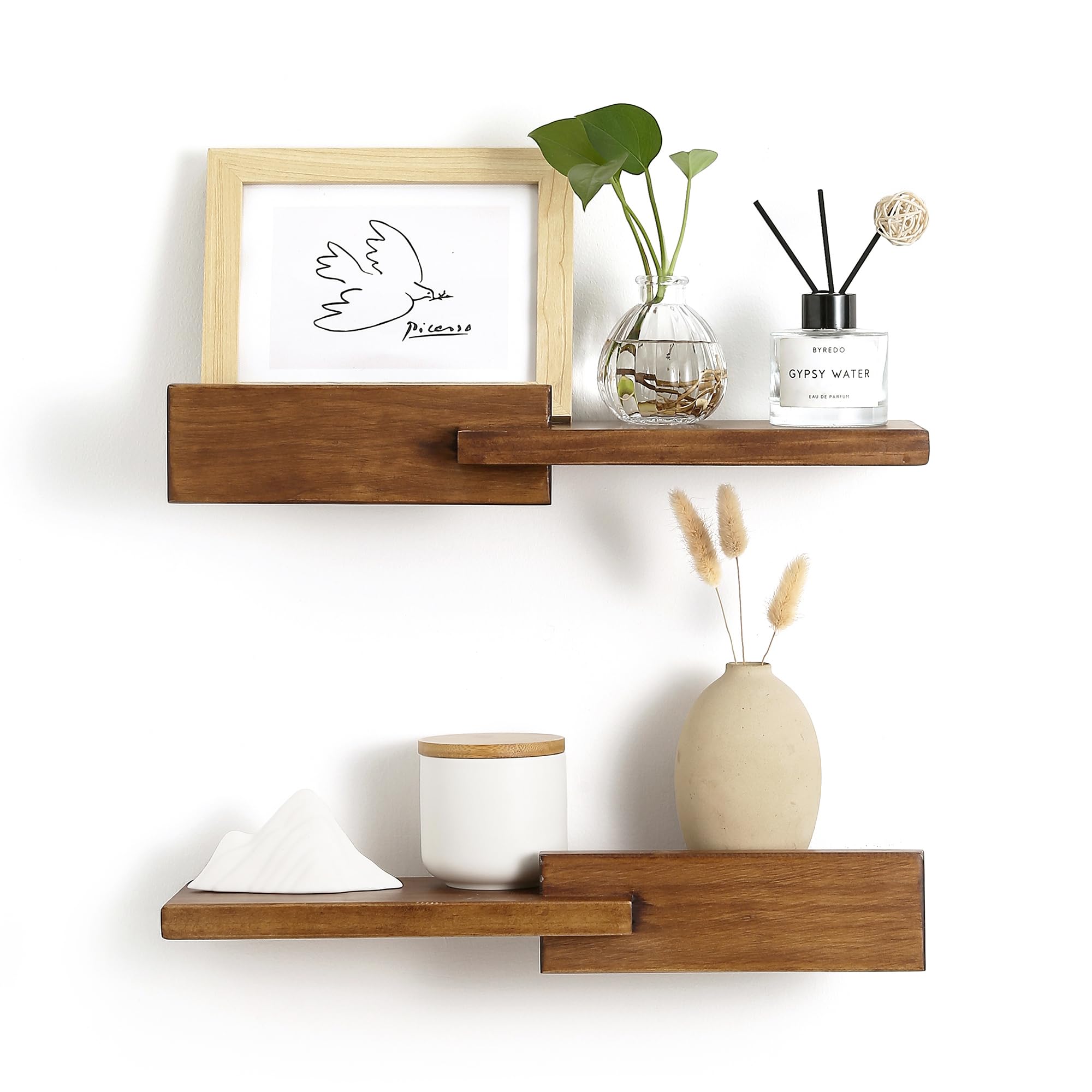 GRID FORTE interlocking joint shelf front view shows secure, stylish mounting.