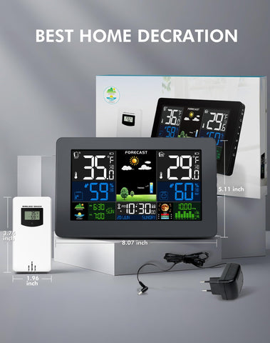 Grilza Weather Station supports multi-sensor connection for full-house weather insight.