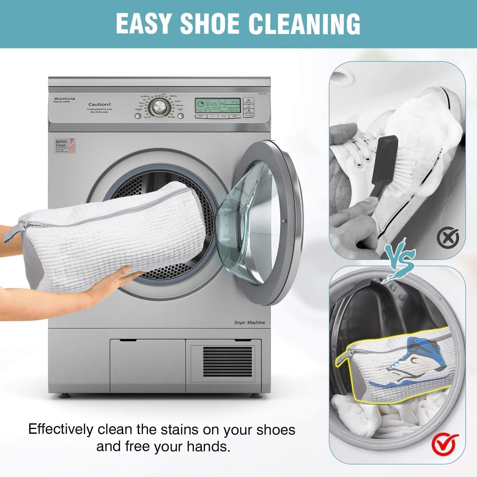 Gripooaven vacuum-packed packaging saves space and stays hygienic.