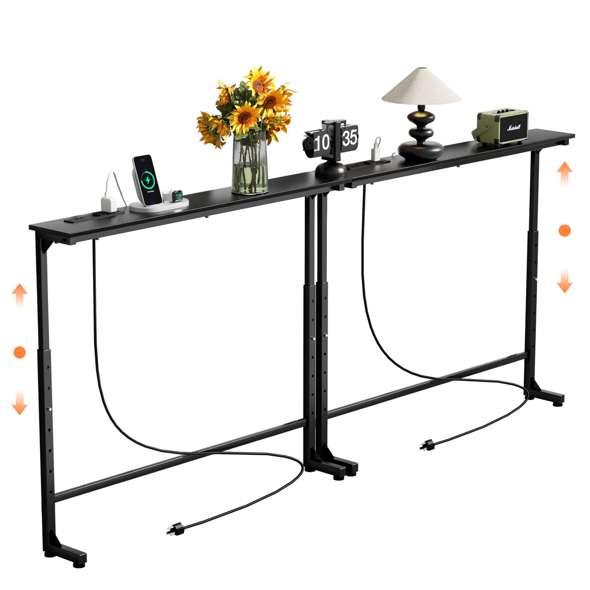 GRLEAF 2-pack adjustable-height console table with lift-top for flexible workspaces.