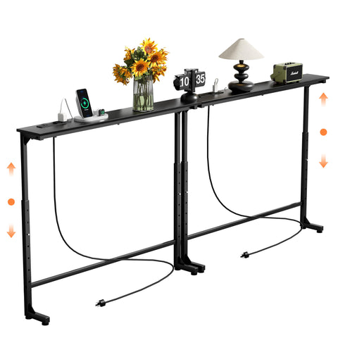 GRLEAF 2-pack adjustable-height console table with lift-top for flexible workspaces.