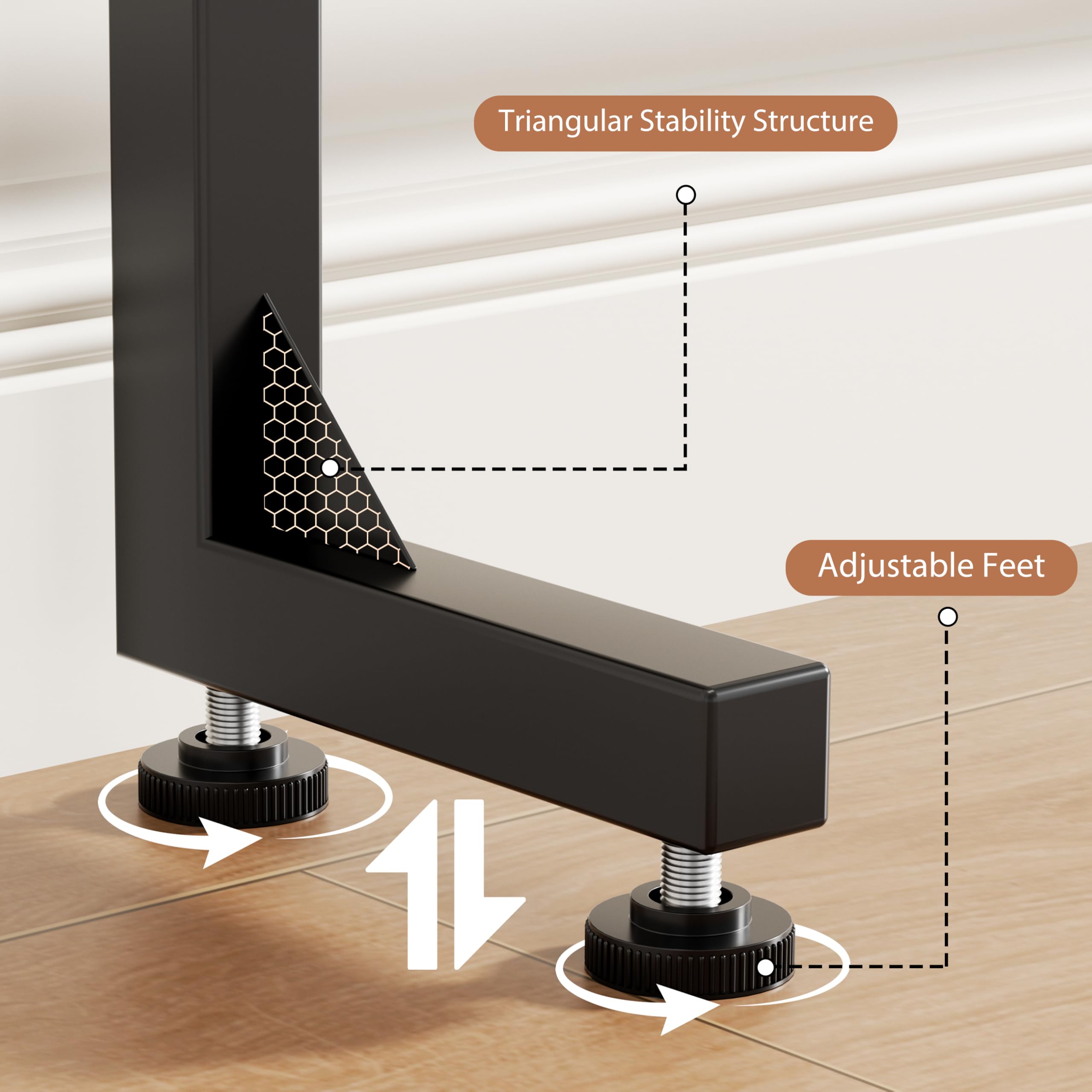 GRLEAF sturdy metal frame supports up to 220 pounds.