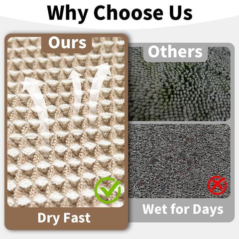 Soft GRLYUH bath mat texture close-up for foot touch comfort