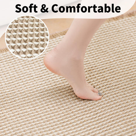 Close-up of GRLYUH waffle weave showing absorbent texture