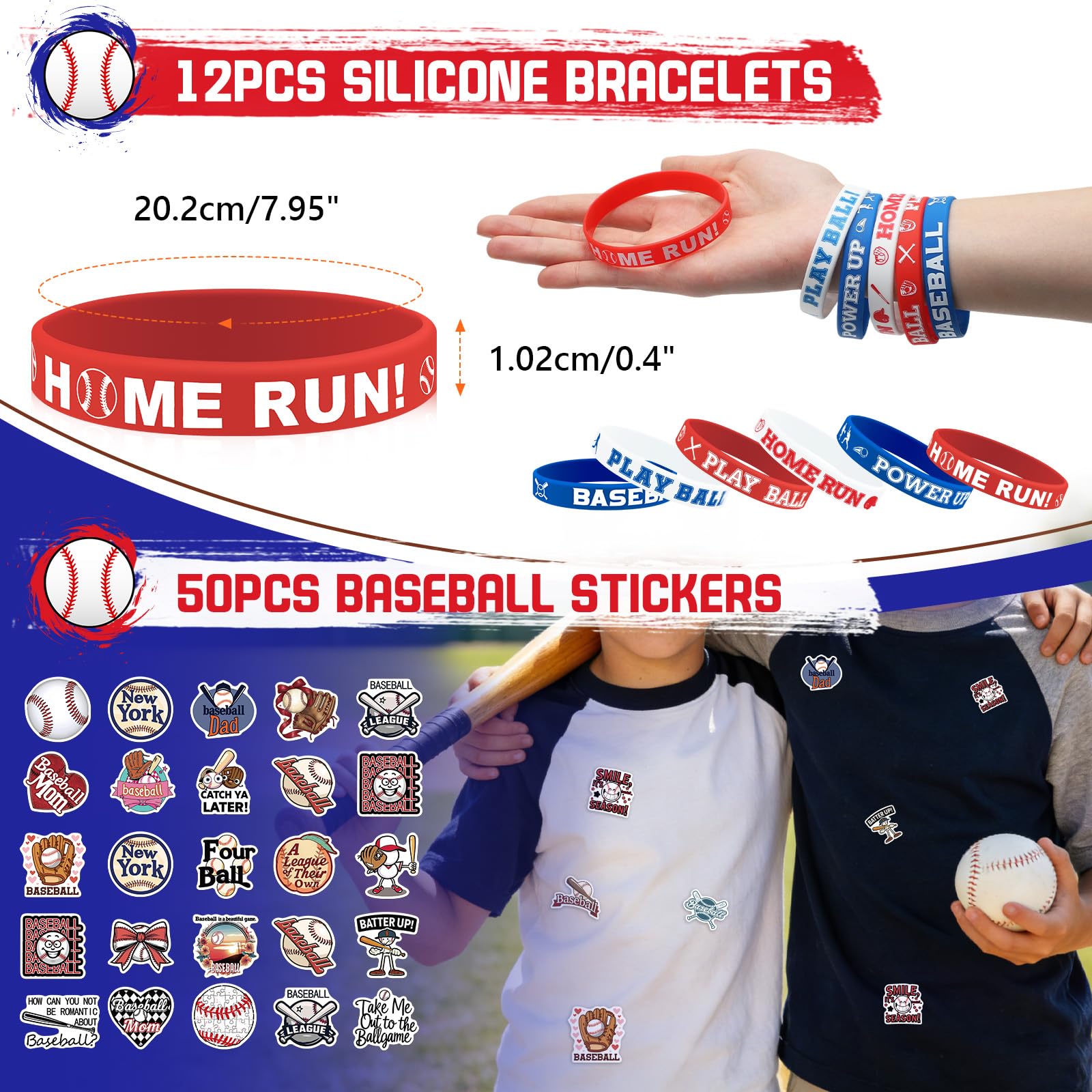 Grneric silicone bracelets add colorful team spirit and durable wear.