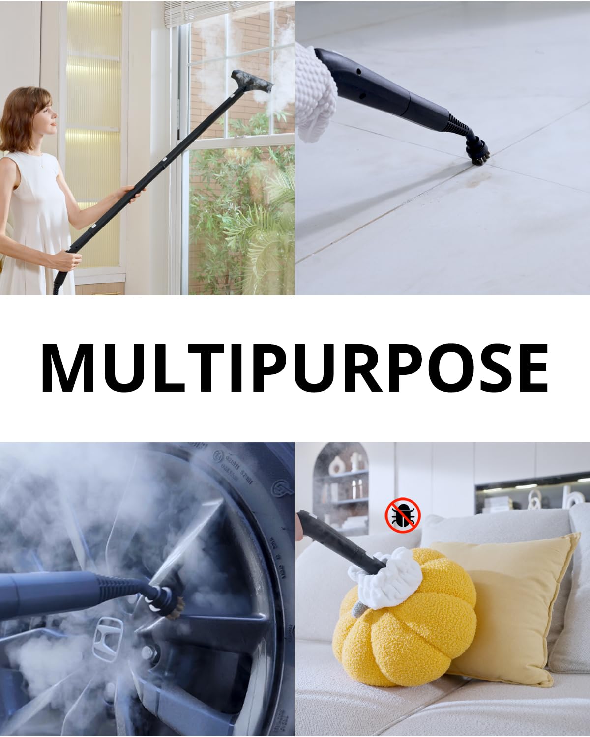 GROBELL steam cleaner-21-accessories image highlights a complete kit for various tasks.